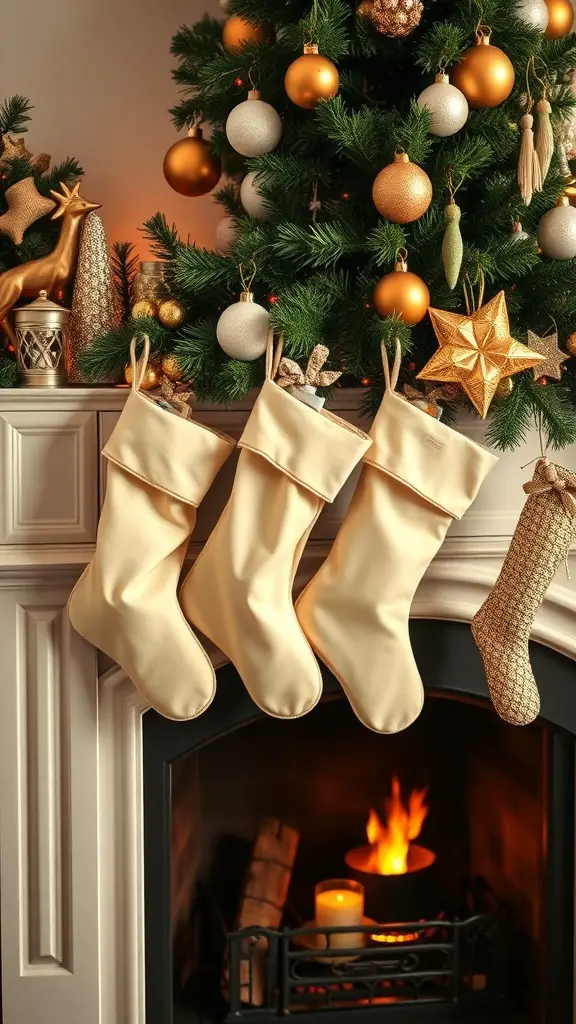 27+ Stunning Cream and Gold Christmas Tree Decor Ideas 1