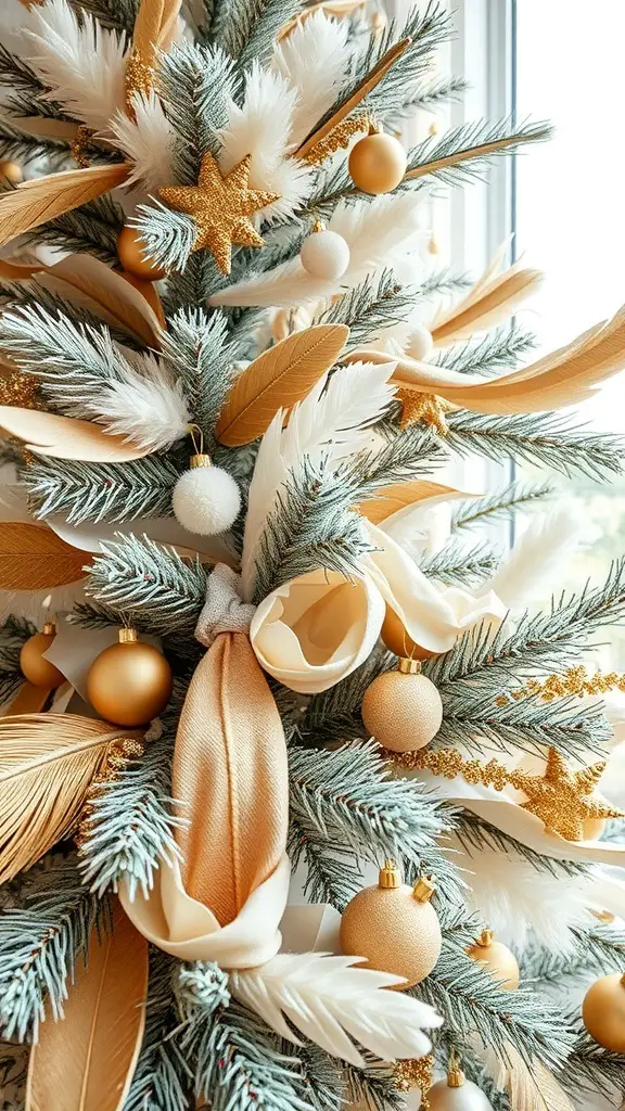25+ Gorgeous Cream and Gold Christmas Tree Decor Ideas 1