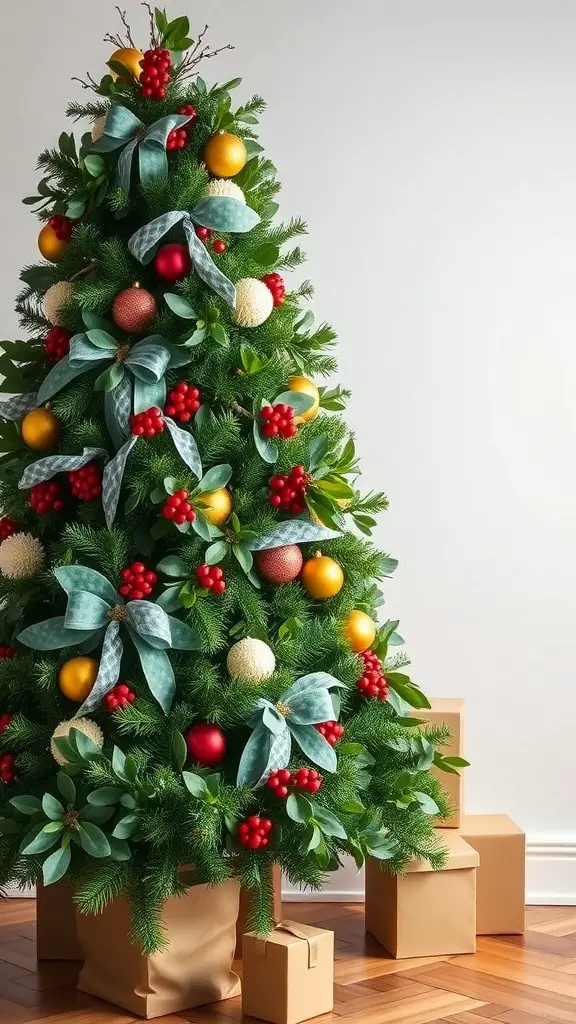 23+ Stunning Green and Brown Christmas Tree Decor Ideas 1
