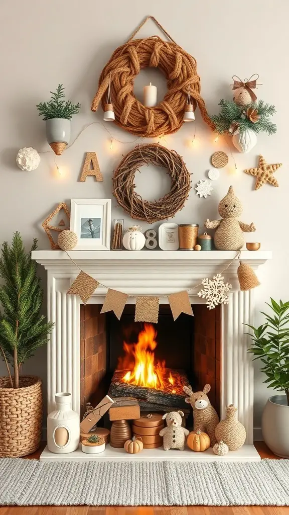 27+ Christmas Fireplace Decor Ideas to Transform Your Home 1