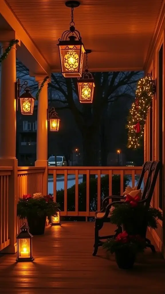 27+ Festive Back Porch Christmas Decor Ideas 2