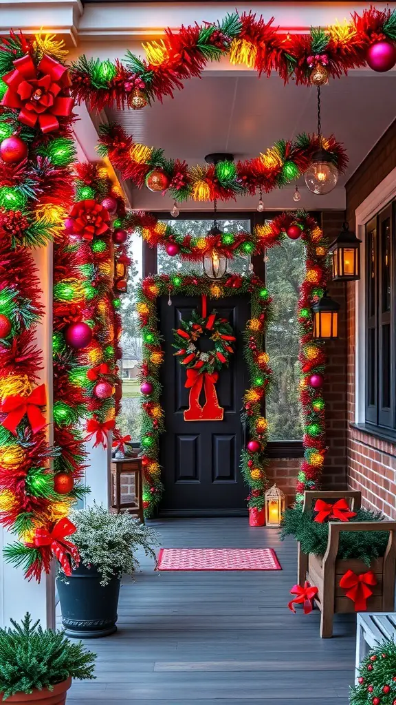 27+ Festive Back Porch Christmas Decor Ideas 10