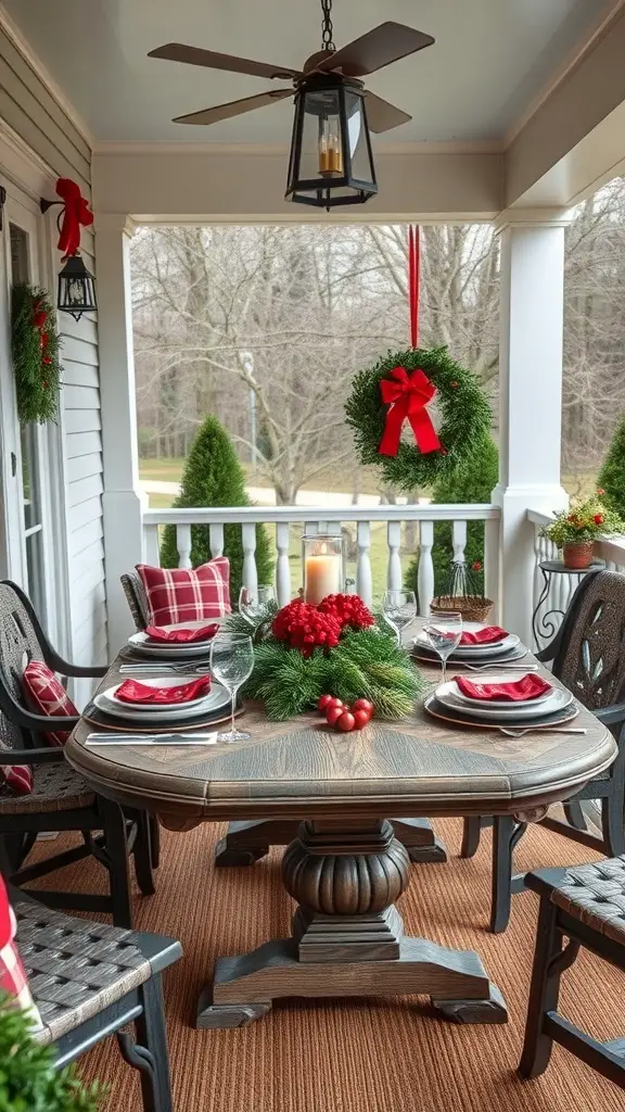 27+ Festive Back Porch Christmas Decor Ideas 11