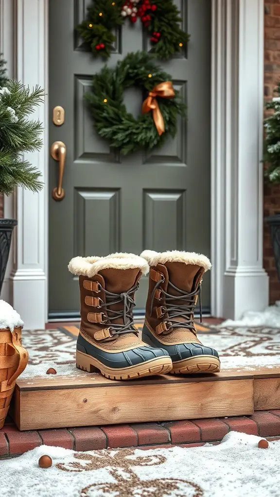 29+ January Front Porch Decor Ideas to Welcome Winter 11