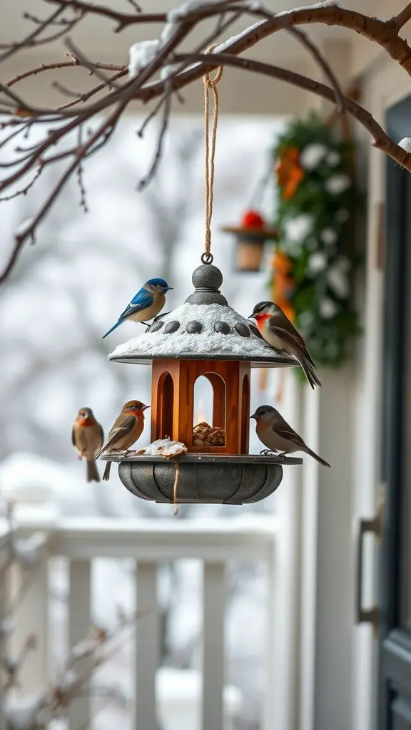 29+ January Front Porch Decor Ideas to Welcome Winter 13
