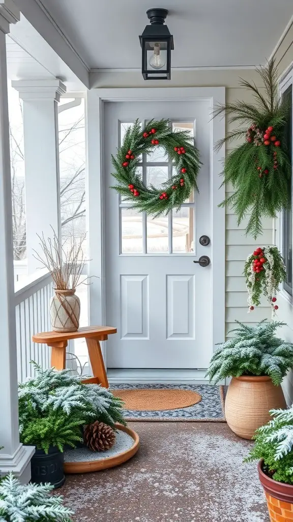 27+ Cozy Winter Porch Decor Ideas to Transform Your Entryway 16 27+ Cozy Winter Porch Decor Ideas to Transform Your Entryway 16