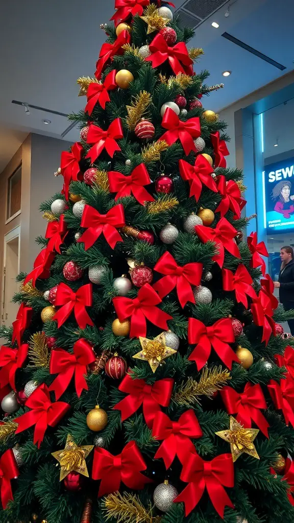 29+ Stunning Red Bow Christmas Tree Ideas to Elevate Your Holiday Decor 1