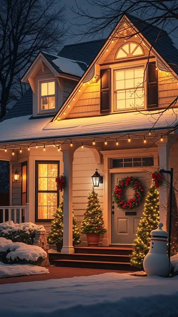 23+ Stunning Ways to Decorate Your House Exterior with Christmas Lights 1
