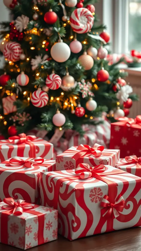23+ Creative Peppermint Christmas Tree Ideas to Brighten Your Holiday Decor 1