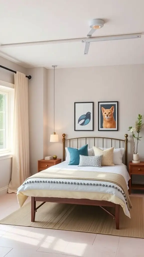 23+ Creative Garage Conversion Ideas for Your Home 5 Cozy guest suite with a bed, bedside tables, and decorative elements