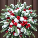25+ Festive Christmas Swags Ideas for Your Front Door 2