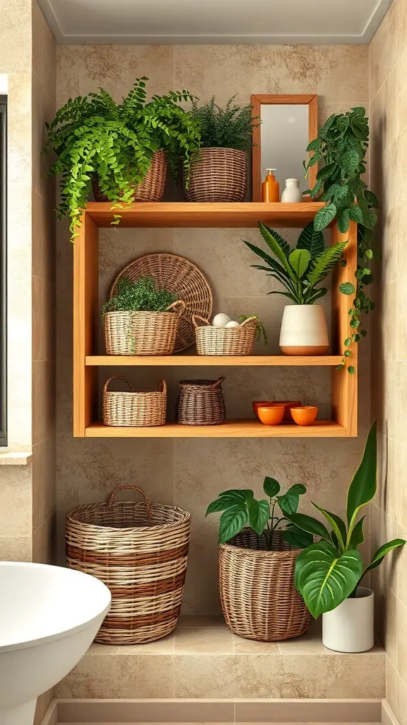 23+ Rustic Bathroom Shelf Ideas to Elevate Your Space 1