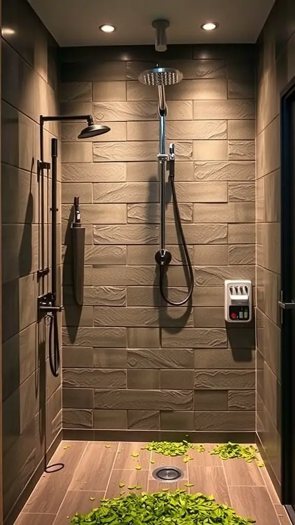 25+ Stunning Pony Wall Shower Ideas for Your Bathroom Remodel 15 Modern pony wall shower with eco-friendly materials