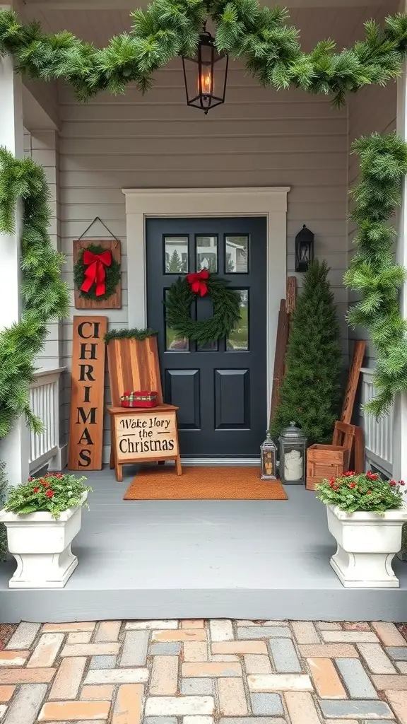 27+ Festive Back Porch Christmas Decor Ideas 6