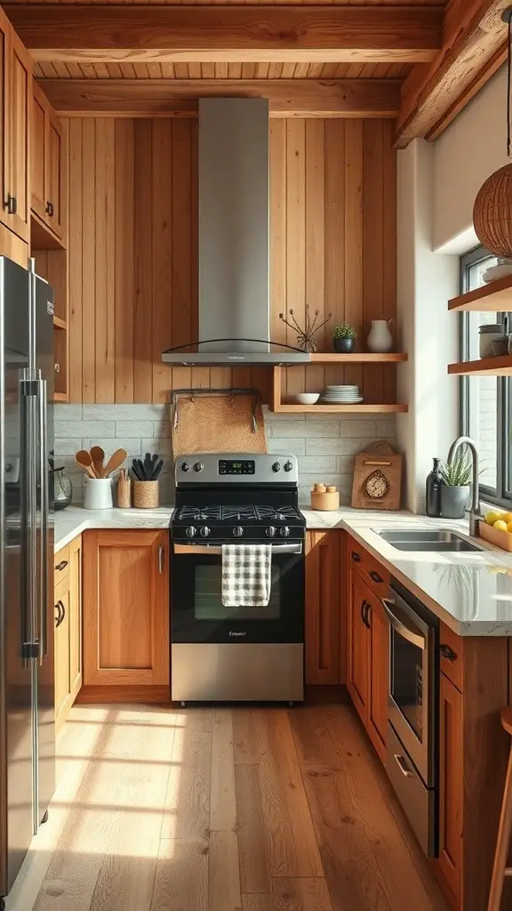 29+ Warm Neutral Kitchen Ideas to Transform Your Space 3 A warm neutral kitchen featuring a mix of modern and rustic elements.