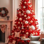 27+ Stunning Red Christmas Tree Ideas to Spark Your Holiday Spirit 8