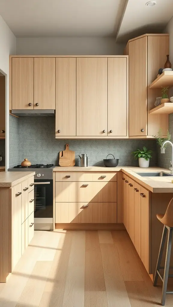 27+ Stylish Slim Shaker Cabinets for Your Dream Kitchen 15 A modern kitchen featuring slim shaker cabinets made from sustainable materials