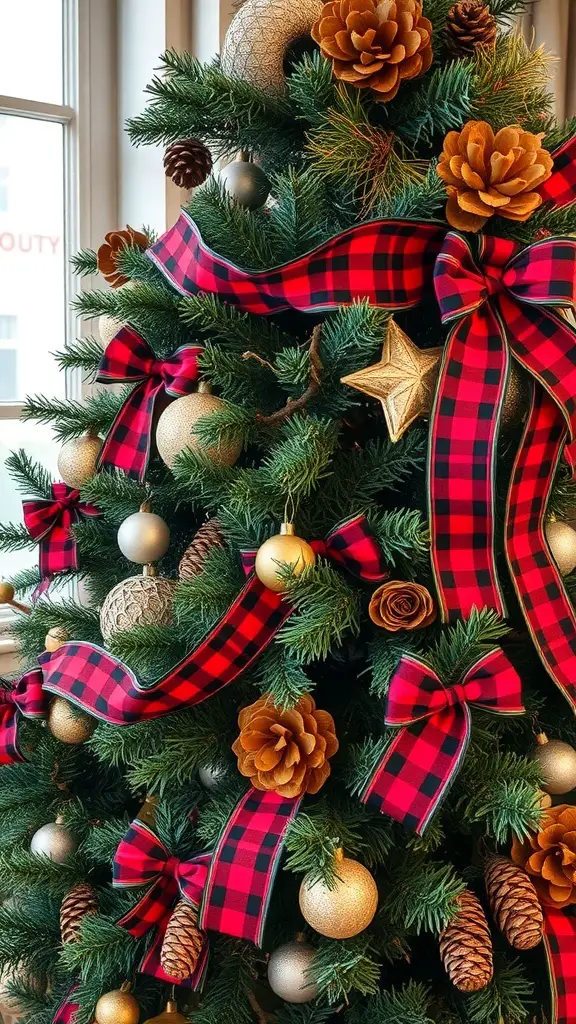27+ Stunning Buffalo Plaid Christmas Tree Decorating Ideas 1