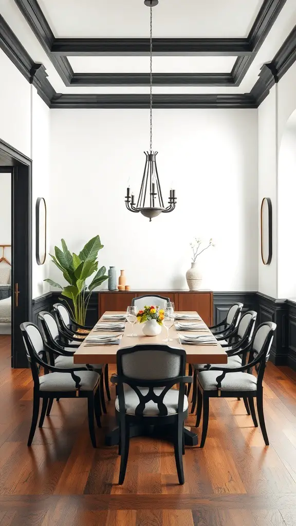 23+ Stunning Light Walls with Dark Trim Ideas for Your Home 1