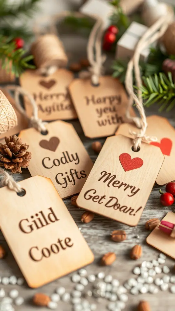 23+ Creative Dollar Tree Cutting Board Crafts You Can Make 2 Customized wooden gift tags with various messages and decorations