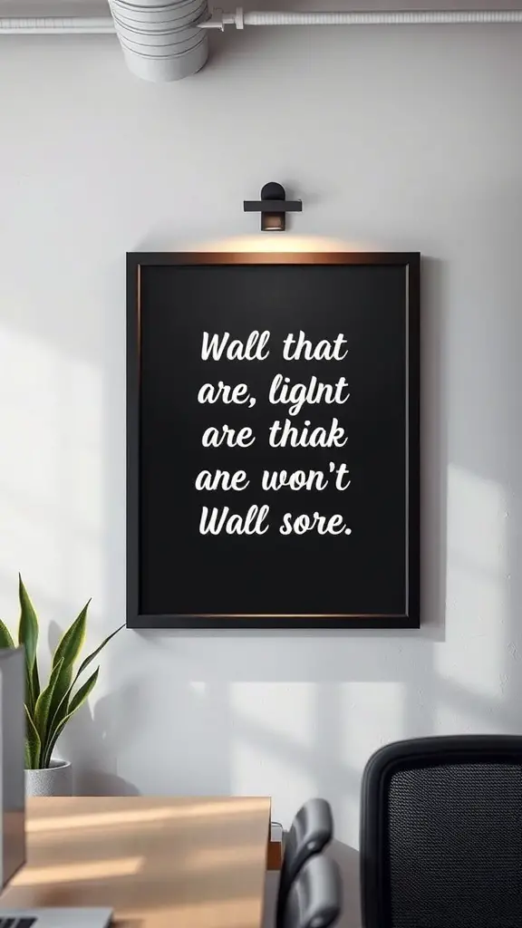 27+ Creative Dollar Tree Gifts for Your Coworkers 6 A framed piece of wall art with a humorous message about walls.