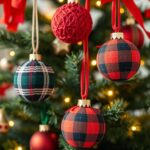 25+ Festive Tartan Plaid Christmas Tree Ornaments and Decorations 9