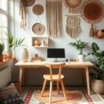 23+ Boho Office Decor Ideas for a Stylish Workspace 36 23+ Boho Office Decor Ideas for a Stylish Workspace 6