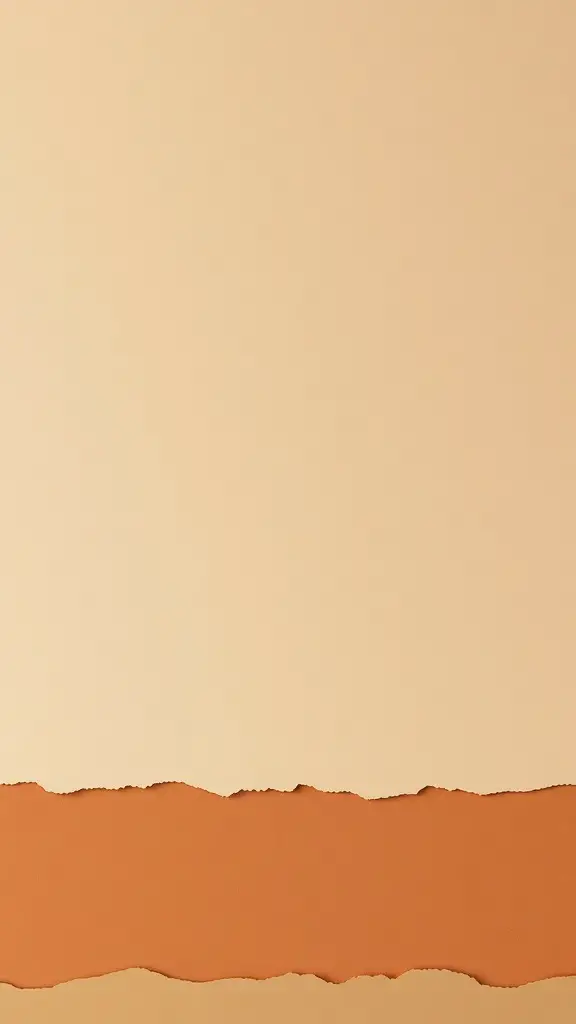 An image showing a torn paper effect with a beige top and terracotta bottom, representing earthy colors.