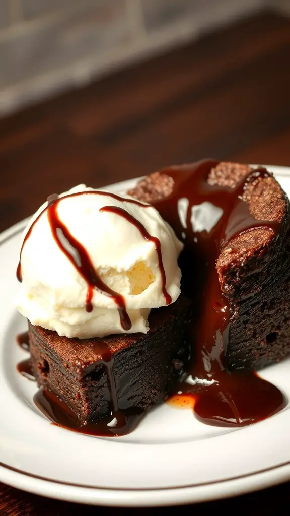 25+ Irresistible Chocolate Desserts You Must Try 9 Chocolate lava cake with ice cream and chocolate sauce