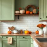 25+ Beautiful Sage Green Farmhouse Kitchen Cabinet Ideas 9