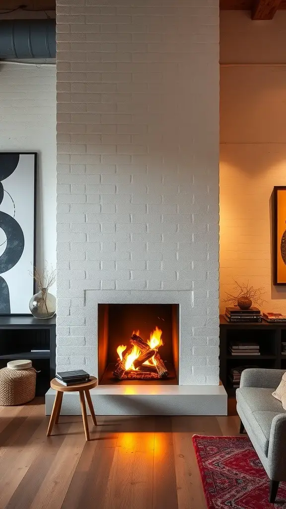 23+ Modern Fireplace Ideas to Elevate Your Home Decor 16 A modern multi-functional fireplace in a stylish living room.
