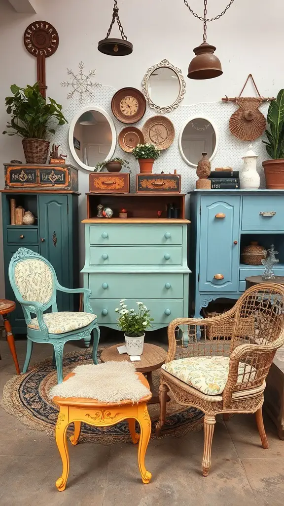 23+ Funky Painted Furniture Ideas for a Bohemian Vibe 1