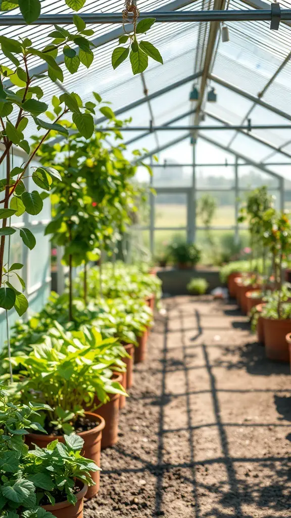 23+ Creative and Affordable DIY Greenhouse Ideas to Try 12 Interior view of a wire mesh greenhouse with potted plants