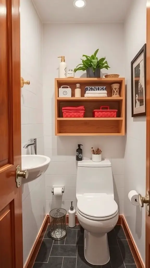 A small bathroom featuring funky lighting fixtures and blue tiled walls.