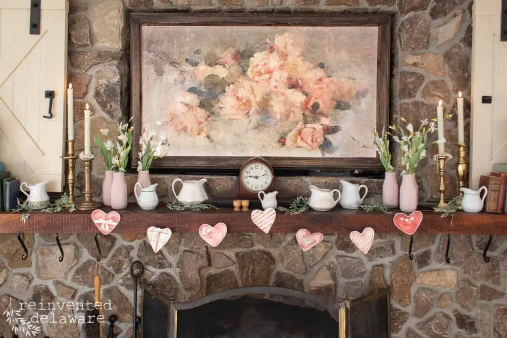 29+ Stunning Valentine Mantle Decor Ideas You’ll Love 4