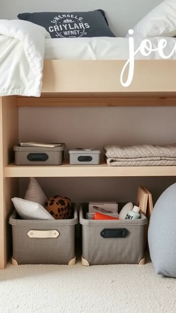 29+ Creative Bin Organization Ideas 3 Organized under-bed storage with bins