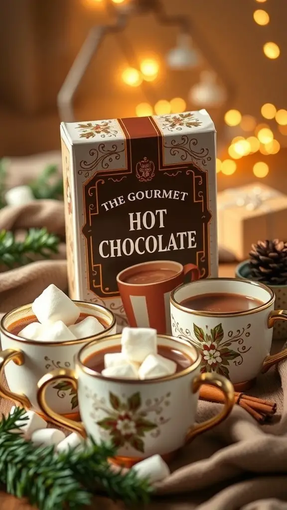 27+ Creative Sweet Box Ideas for Valentine's Day 10 Luxury hot chocolate mix with mugs and marshmallows