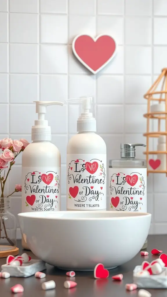 29+ Adorable Valentine Bathroom Decor Ideas for a Romantic Touch 15 Customizable Valentine’s Day labels on bathroom products