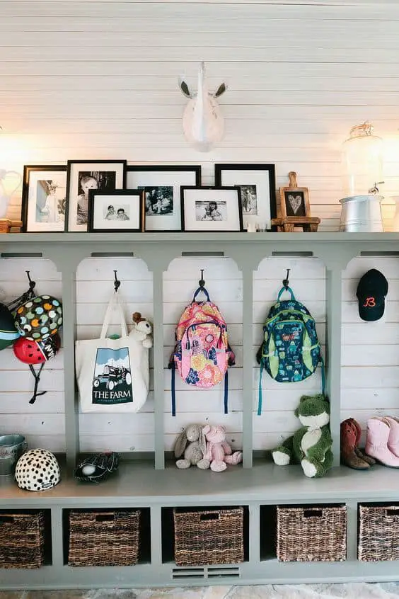 Built-in Mudroom Bench with Cubbies