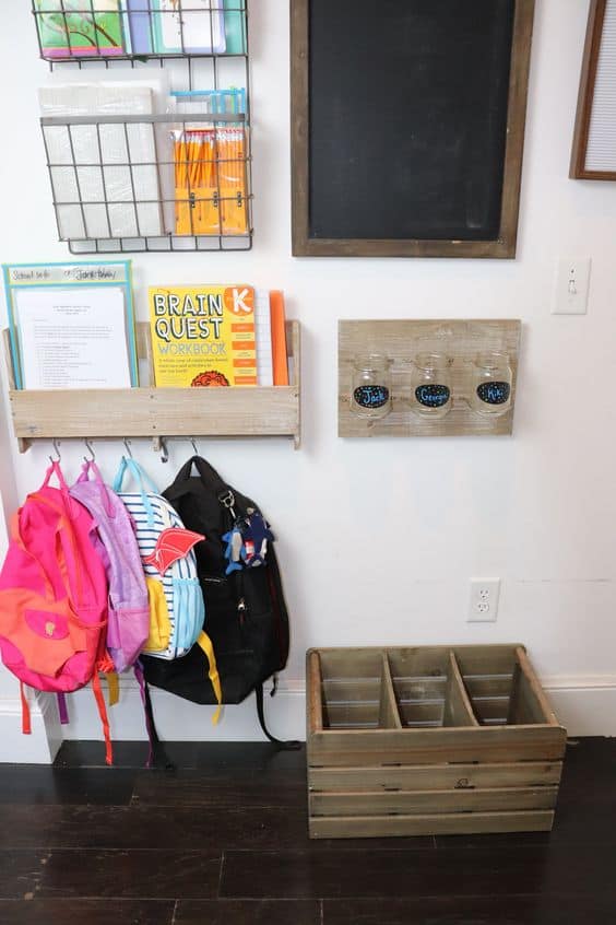 Rustic Homework Station Rack