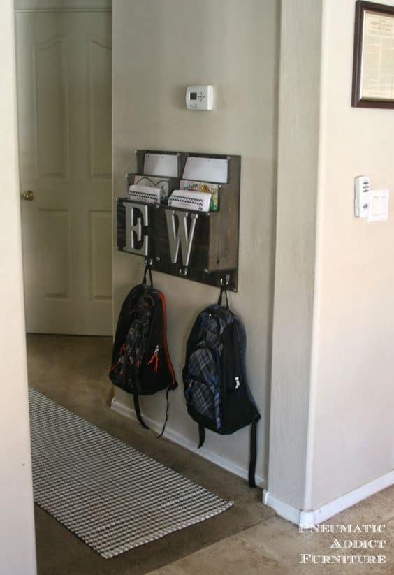 Lettered Wooden Mail Holder
