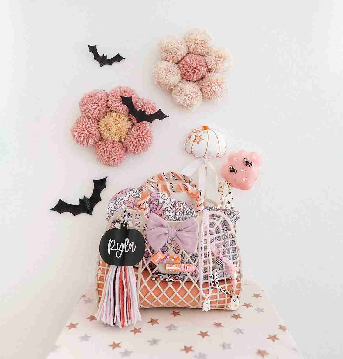 Pastel Jelly Bag & Pom-Pom Wall Accent