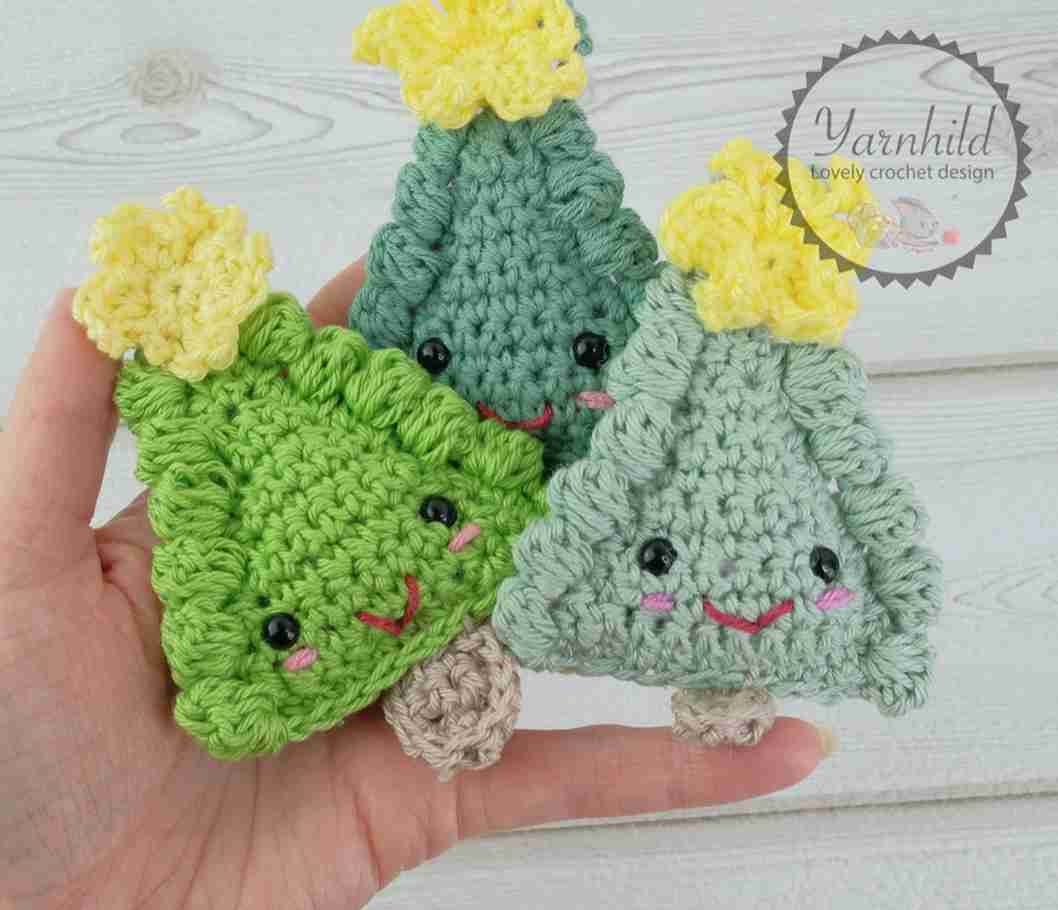 Trio of Textured Christmas Trees