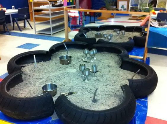 31 DIY Tire Projects That Give Old Tires a Creative New Life 10 DIY Flower Shaped Indoor Sandbox
