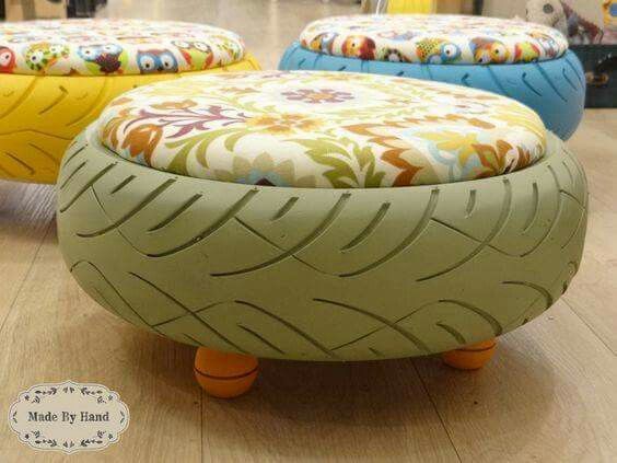 31 DIY Tire Projects That Give Old Tires a Creative New Life 21 DIY Padded Nursery Footstool