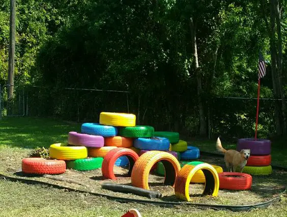 31 DIY Tire Projects That Give Old Tires a Creative New Life 25 DIY Outdoor Dog Agility Park & Tunnel Set