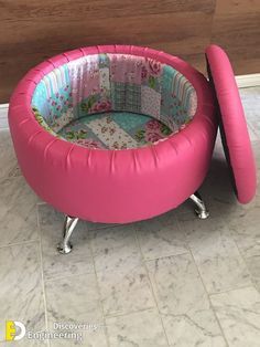 31 DIY Tire Projects That Give Old Tires a Creative New Life 26 DIY Tufted Storage Ottoman