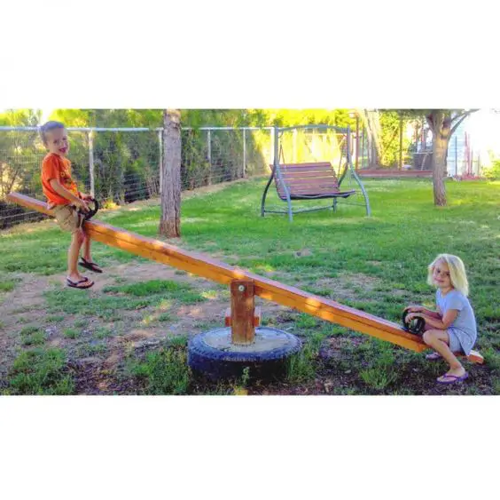 31 DIY Tire Projects That Give Old Tires a Creative New Life 32 DIY Seesaw Base & Tire Handles