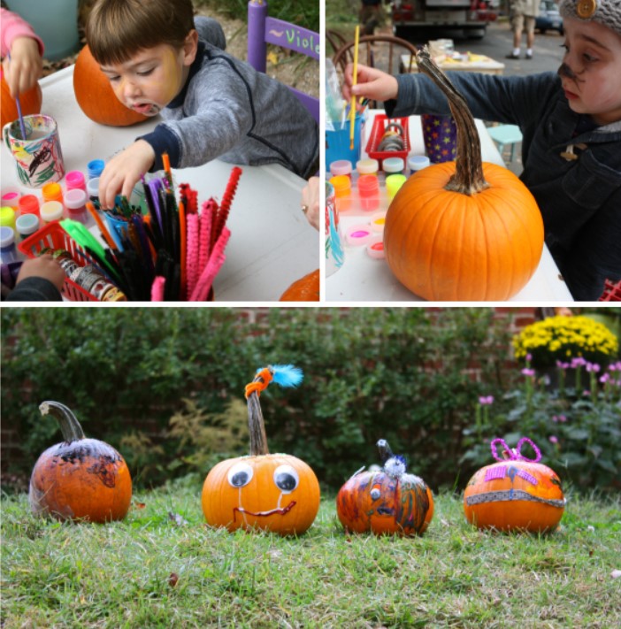 DIY Pumpkin Painting Table