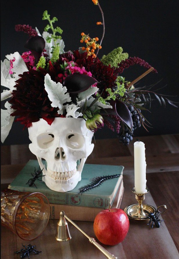 Skull Flower Centerpiece